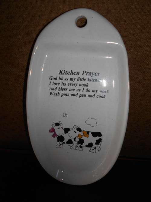 A GORGEOUS VINTAGE ITEM "KITCHEN PRAYER" TO PUT ON THE WALL OR KITCHEN DOOR