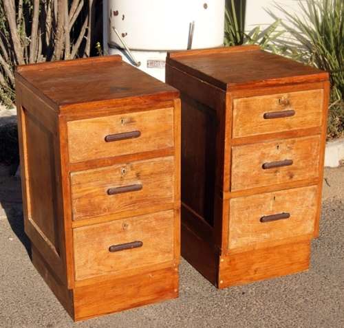 VINTAGE PAIR OF 3 DRAWER PEDESTALS @@@ CRAZZYYY LOW START