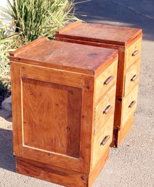 VINTAGE PAIR OF 3 DRAWER PEDESTALS @@@ CRAZZYYY LOW START