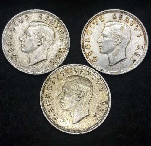 3 X 1952 CROWN / 5 SHILLING UNC @@@ CRAZZYYY R1 START