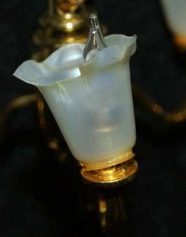 Functioning Brass Doll House Chandelier