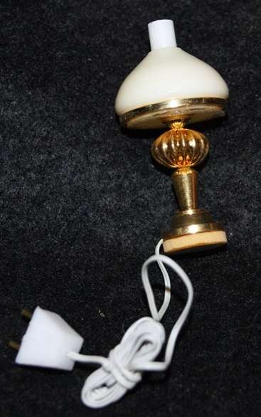 Functioning Brass Doll House Lamp