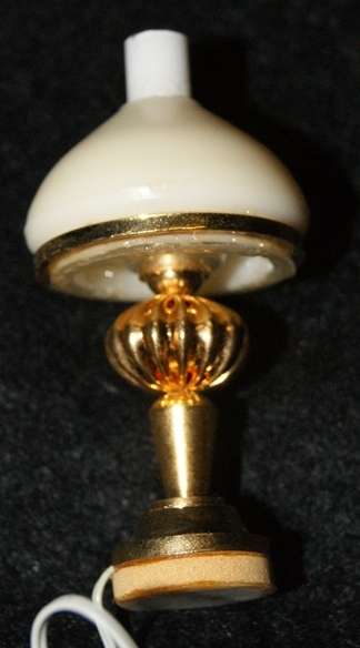 Functioning Brass Doll House Lamp