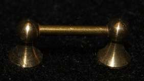 Miniature Brass Doll House Toilet Roll Holder