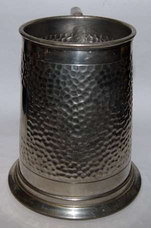 Pewter Beer Mug with Glass Bottom