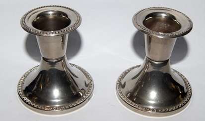 2x EPNS Candle Holders