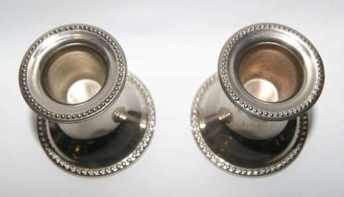 2x EPNS Candle Holders