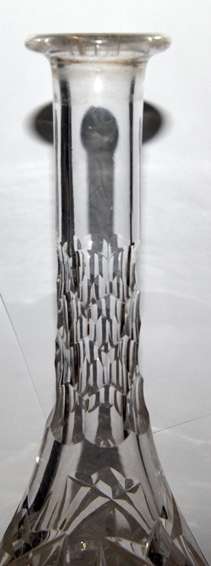 Large Antique Hand Cut Crystal Decanter