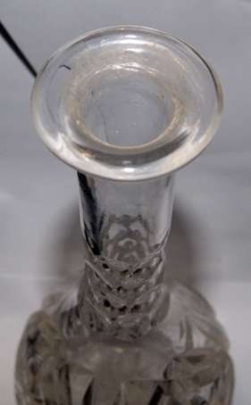 Large Antique Hand Cut Crystal Decanter