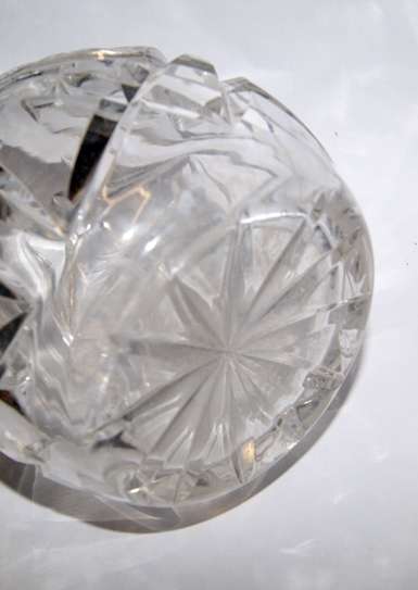 Large Antique Hand Cut Crystal Decanter