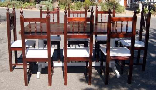 8 Seater Dining Table and 8  Chairs with Paint Technique @@@ Crazy Low Start