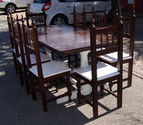 8 Seater Dining Table and 8  Chairs with Paint Technique @@@ Crazy Low Start