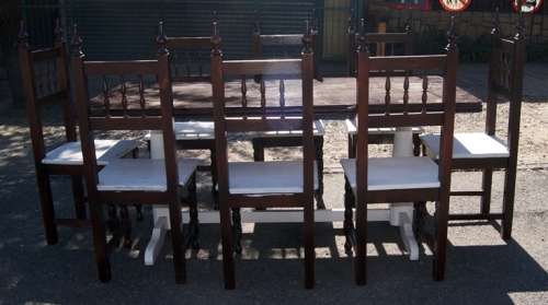 8 Seater Dining Table and 8  Chairs with Paint Technique @@@ Crazy Low Start