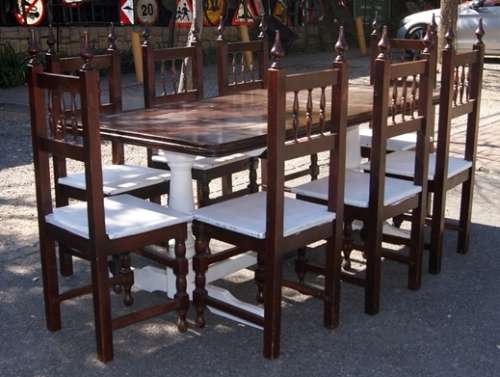 8 Seater Dining Table and 8  Chairs with Paint Technique @@@ Crazy Low Start