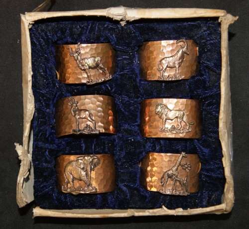 DM84Sale Set of 6 Copper Serviette Rings @@@ Crazy Low R1 Start