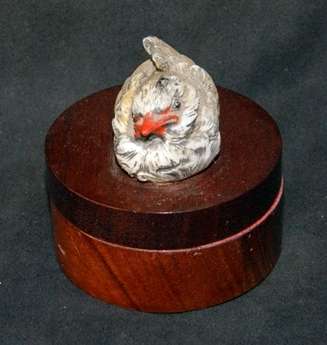 DM84Sale Wooden Trinket Box with Bird Figurine on Top@@@ Crazy Low R1 Start