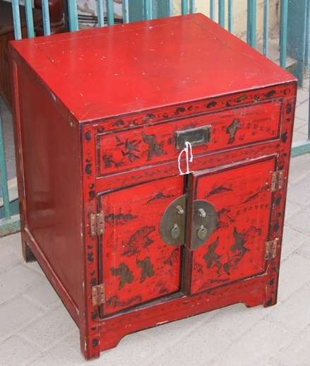 DM84Sale - VINTAGE ORIENTAL LACQUER HAND PAINTED PEDESTAL  @@@ CRAZZYYY R1 START