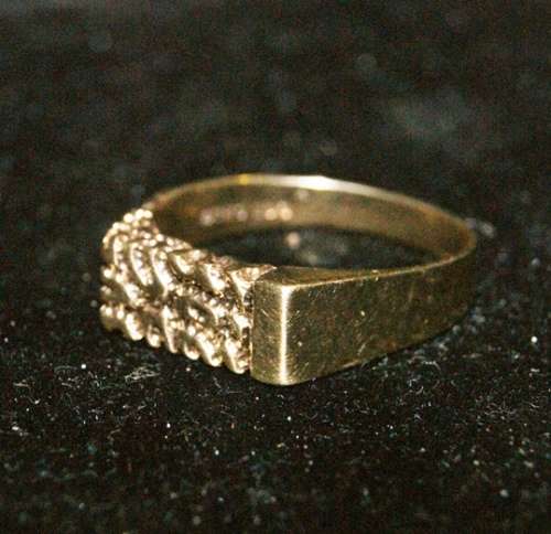 DM84Sale Retro 9ct Gold Leopard Pattern Ring 4.6 Grams @@@ Crazy Low R1 Start