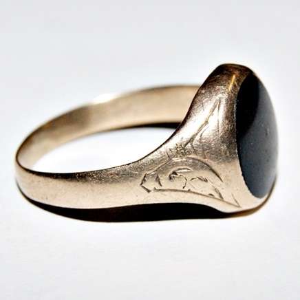 DM84Sale Stunning Vintage 9ct Gold & Onyx Signet Ring 4.8 Grams @@@ Crazy Low R1 Start