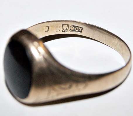 DM84Sale Stunning Vintage 9ct Gold & Onyx Signet Ring 4.8 Grams @@@ Crazy Low R1 Start