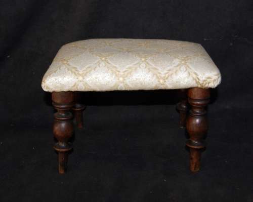 DM84Sale Antique Victorian Oak Foot Stool with Beautifully Turned Legs @@@ Crazy Low R1 Start