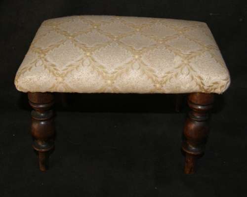 DM84Sale Antique Victorian Oak Foot Stool with Beautifully Turned Legs @@@ Crazy Low R1 Start