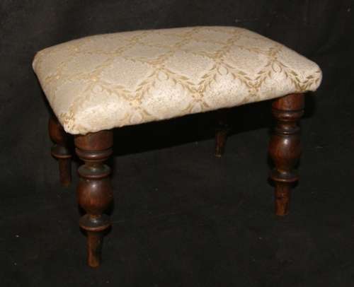 DM84Sale Antique Victorian Oak Foot Stool with Beautifully Turned Legs @@@ Crazy Low R1 Start