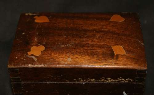 DM84Sale Stunning Antique Inlaid Mahogany Card Case @@@ Crazy Low R1 Start