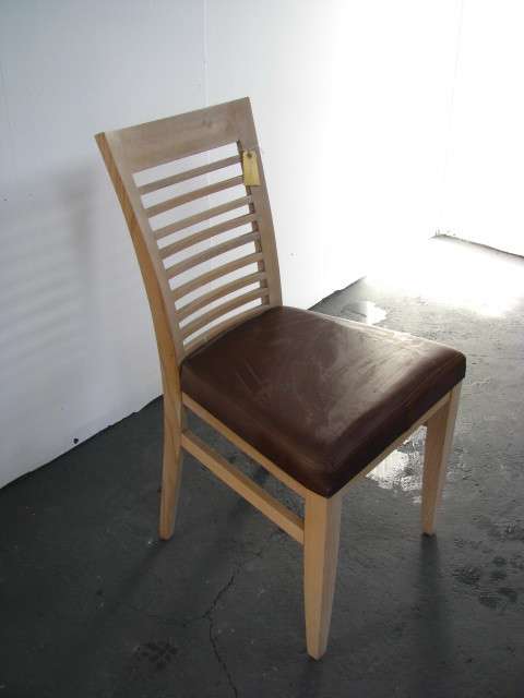 Ladder Back Chair with Leather Type Seat @@@ CRAAZZYY R1 START (DM84 SALE)