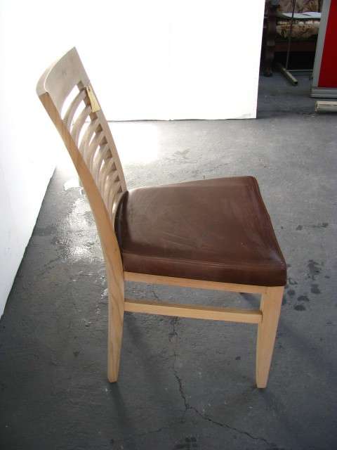 Ladder Back Chair with Leather Type Seat @@@ CRAAZZYY R1 START (DM84 SALE)