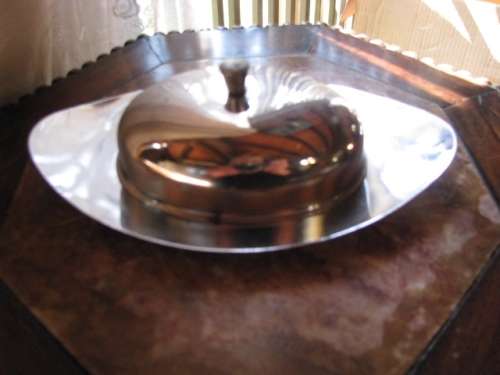 DM84Sale Silver Plated Butter Dish with Insert and Cover @@@ Crazy Low R1 Start