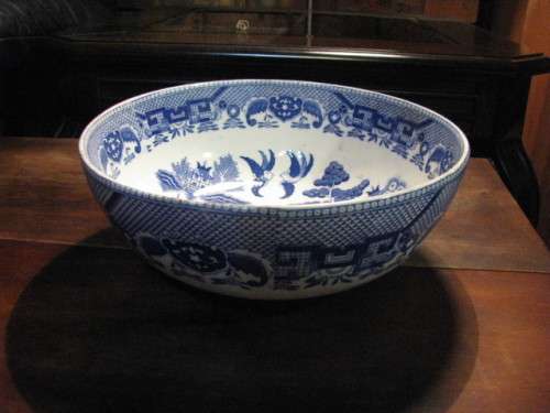 DM84Sale GORGEOUS VINTAGE BLUE AND WHITE LARGE CHINESE BOWL  @@@ Crazy Low R1 Start