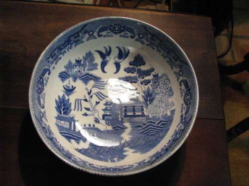 DM84Sale GORGEOUS VINTAGE BLUE AND WHITE LARGE CHINESE BOWL  @@@ Crazy Low R1 Start