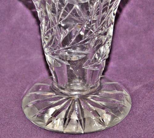 A MAGNIFICENT LARGE VINTAGE ROSECUT CRYSTAL VASE!!!! @ CRAZY R1 START (DM84 SALE)