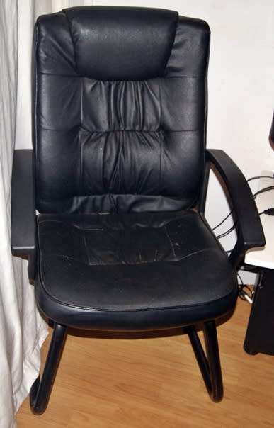 Black Faux Leather Office Chair !!!REDUCED!!!