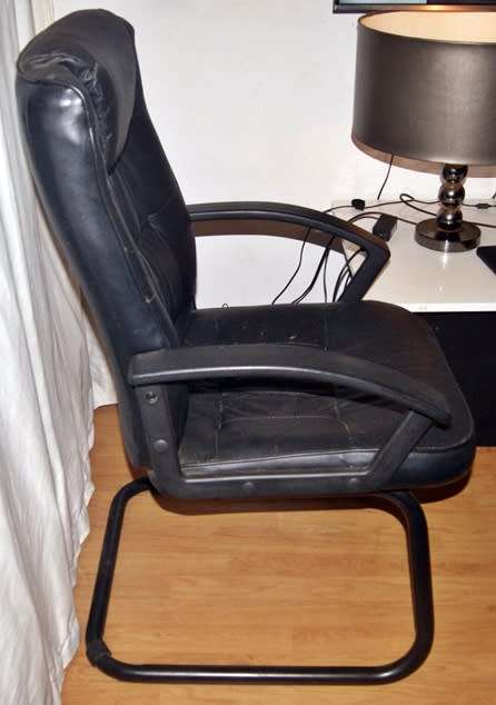 Black Faux Leather Office Chair !!!REDUCED!!!