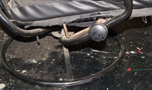 Lovely Black Leather Chair and Footrest !!!REDUCED!!!