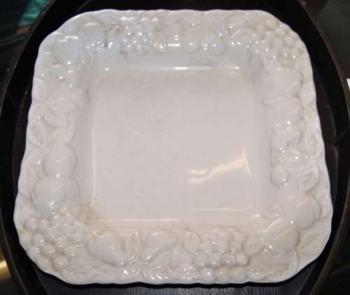 extra Large White Porcelain Square Woolworths Serving Platter Imported from Portugal