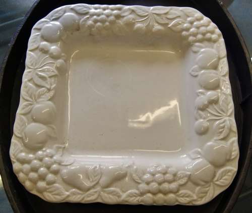extra Large White Porcelain Square Woolworths Serving Platter Imported from Portugal