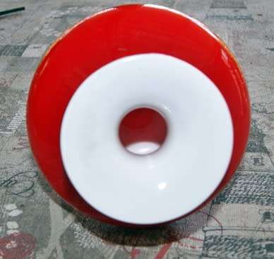 Lindshammer Red and White Glass Vase