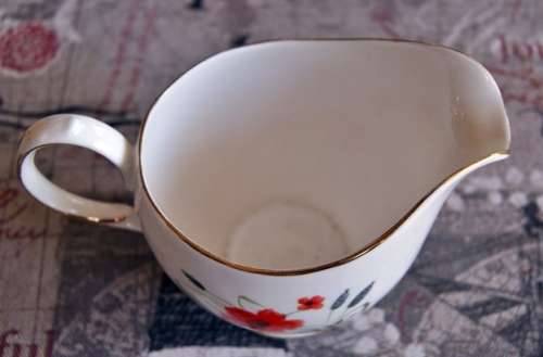 Colclough Milk Jug with Red and Blue Flowers Pattern no 8657