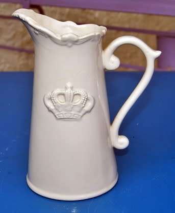 White Royal Crest Jug