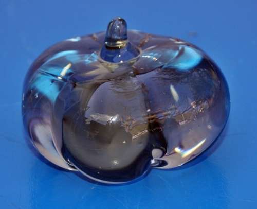 Vintage Glass Pumpkin Paperweight