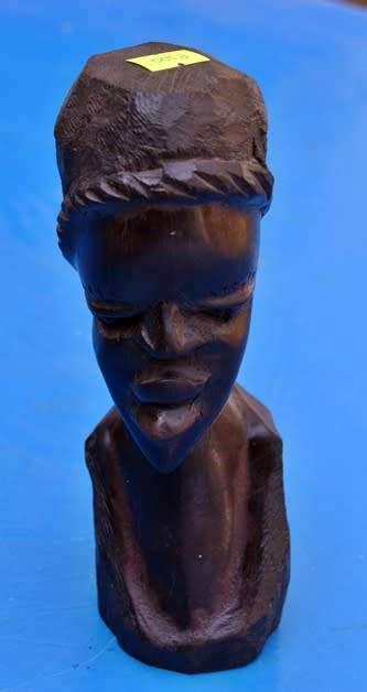 Wooden African Face Sculpture
