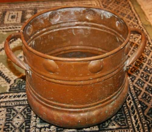 Copper Planter with 2 Handles