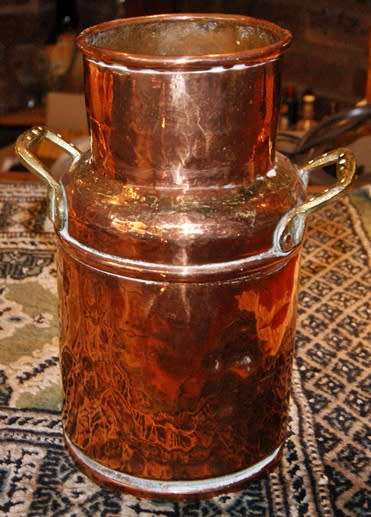 Copper/ Brass Milk Can without Lid