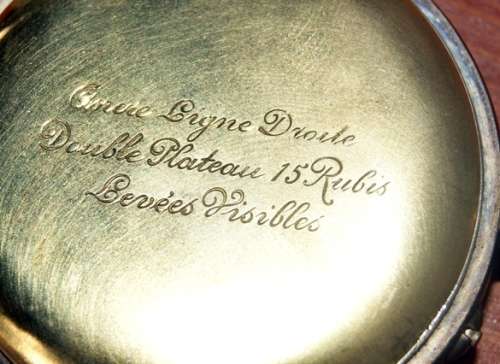 Ancre Ligne Droite 15 Jewel 800 Silver Cased Pocket Watch with 800 Silver FOB Chain