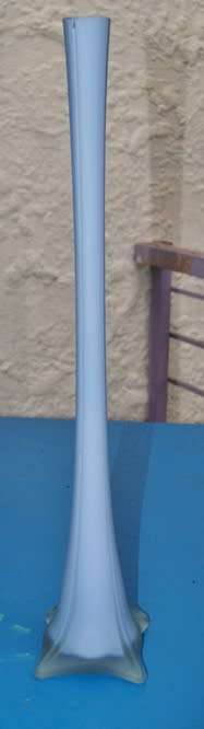 Tall Pale Blue Glass Vase