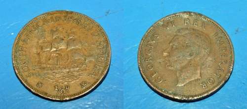 1938 South African 1/2 Penny