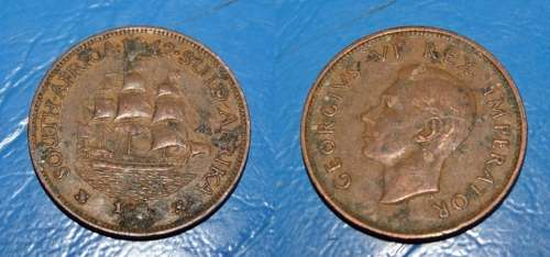 1942 South African 1/2 Penny